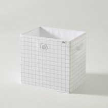 한샘 샘 폴리 수납 바스켓 대, 화이트체크, 1개