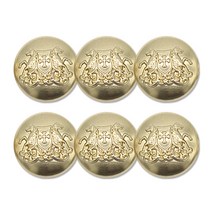 고급 코트 가디건 금속단추 마이칸 18mm, 6개, 흑골드