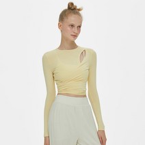 뮬라웨어 여성용 언발란스 타이 업 롱 슬리브 MWWCTL183