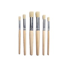 스텐실 수채화 붓 6종 세트 브라운, 1세트