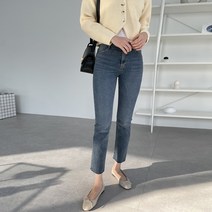 여성용 디트 슬림일자 데님팬츠