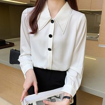 루나걸 우아한 빅카라 블라우스