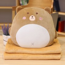 므뮤 인형 쿠션 + 투인원 회사 학생 무릎 담요 A4