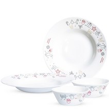 화이트문 2인 파스타볼 세트 4p, 화이트, 파스타볼 2p + 소스볼 2p