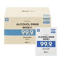 AWAS 알콜스왑 와이드 플러스 낱개포장형, 30개입, 1개