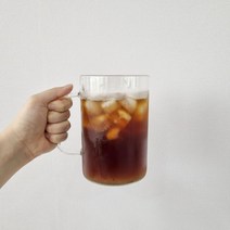 MAKA 대용량 내열 유리 머그컵 1000ml, 1개