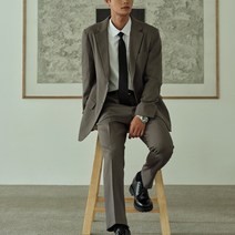 브라운스튜디오 사계절용 투버튼 캐주얼 수트 자켓 + 긴바지 세트