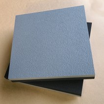 흡음 방음 방진 매트 250 x 250 x 36 mm, 블랙 + 그레이, 2개