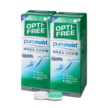 옵티프리 퓨어모이스트 렌즈세정액 300ml x 2p + 렌즈케이스, 300g, 1세트