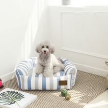 반려동물 분리형 버블쇼파, 스트라이프 블루