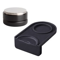 코빙 플랫 핸들리스 템퍼 58mm + 코너템핑매트 세트, 블랙(템퍼), 1세트