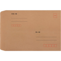[팜플렛우편발송료] 봉투를만드는사람들 우편 각대봉투 크라프트 두줄 5절 100p, A4, 1개