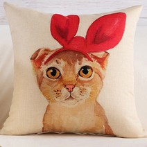 JCP 러블리캣 프린팅 쿠션커버