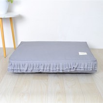 요기쏘 강아지 레이스 꿀잠 방석, 그레이