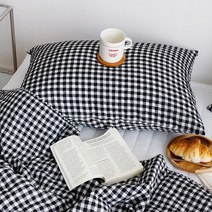 까사베르데 미리 체크 리플 베개커버