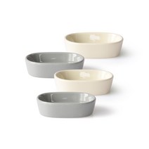 프렐류드 크리미 타원소스볼 아이보리 2p + 그레이 2p, 1세트, 타원소스볼 4p