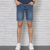 위드진 남성용 히든밴딩 스판 5부 청반바지 W207-1