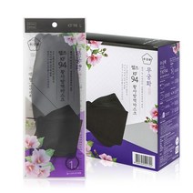 무궁화마스크 웰즈 3D 마스크 대형 KF94, 블랙, 1개, 50개입