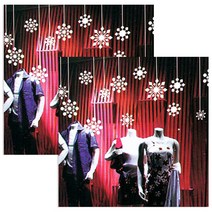 파티해 크리스마스 윈도우 스티커 대, 설정, 2개