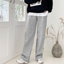 가비진 여성용 기모 밴딩 롱기장 일자 팬츠