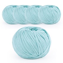필립섬유 코튼 누들 뜨개실 50g x 5p, 16 민트