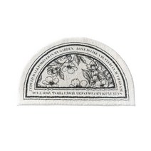 블랙 앤 화이트 반달형 욕실 발매트 주방매트 플라워 QI_01_01, 혼합색상