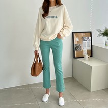 여성용 쓰리컬러 투버튼 밴딩팬츠 79729