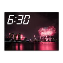 LED 시계 캔버스 프린팅 액자 A3, 옵션12