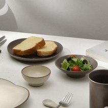 에라토 시에 4인 그릇 홈세트 22p, 세피아, 6종