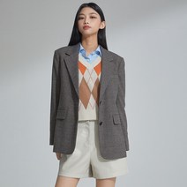 미쏘 여성용 테일러드 2버튼 세미오버핏 자켓