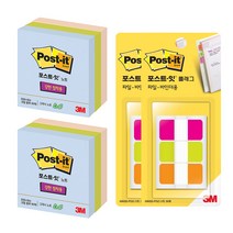 쓰리엠 포스트잇 슈퍼스티키 그리너노트 654 3색 x 2p + 인덱스 탭 686SS-PGO 2p, 혼합색상, 1세트