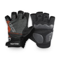 타이트엔드 AGG 쿠션 패드 자전거 반장갑, 오렌지 + 블랙