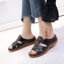 마더브띠 여성용 웨지 굽 캐주얼 슬리퍼