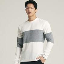 업클라스 남성용 미드 배색 긴 팔 티셔츠 a092
