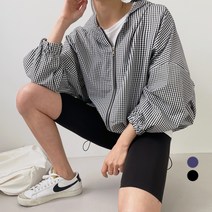 바블링브룩 여성용 체크 후드 점퍼