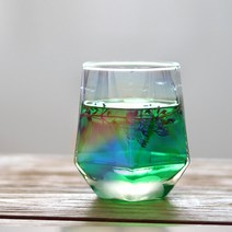 코지테이블 미스틱 오로라 프리즘 홀로그램 글라스 다이아 언더락 300ml, 2개