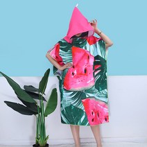 성인용 입는 망토 비치타올 900 x 1100 x 400 mm, 15 수박, 1개