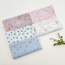 마리엔느 여성용 플라워 아사 가제 손수건 스카프 5종 세트