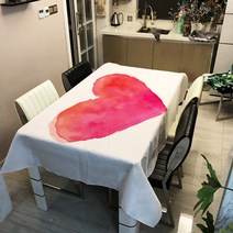 러브모드 패턴 다양한 패브릭 사각 식탁보, 07, 90 x 90 cm