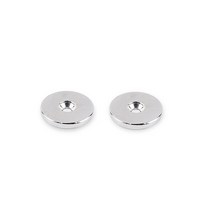 페인트인포 초강력 네오디움 원형사라자석 S극 40 x 5 mm, 실버, 2개