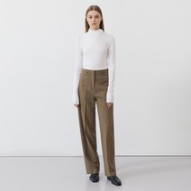 여성용 울 솔리드 테이퍼드 팬츠