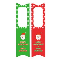 도나앤데코 산타 플래그 메리 크리스마스 스티커 2종 x 40p, 레드, 그린, 1세트
