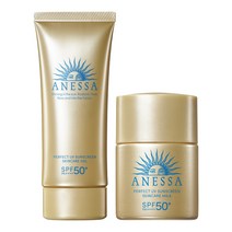 아넷사 퍼펙트 UV 스킨케어 젤 N 선스크린 SPF50+ PA++++ 90g + 12ml 세트, 1세트
