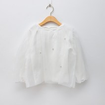 여아용 샤샤 보석 블라우스