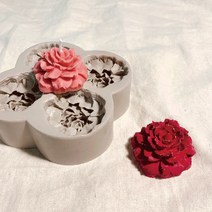 앵글띵 실리콘몰드 4구 42mm, 우아한 데코 전통카네이션