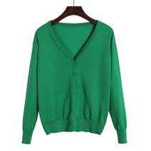 마켓A 베이직 브이넥 컬러 숏 가디건