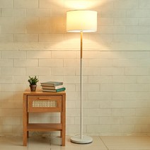 오르빗 비비드 루나 플로어램프 장스탠드 + 8W LED 전구, 화이트