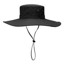 히즈플랜 남성용 아웃도어 등산모자, 블랙