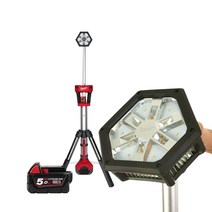 밀워키 18V LED 스탠드 작업등 베어툴 M18 SAL 0 + 5.0Ah 배터리 M18 B5, 1세트