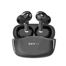 SKY 핏 ANC S2 Wave 노이즈캔슬링 무선 블루투스 이어폰, 블랙 + 블랙, SKY-ANC-S2